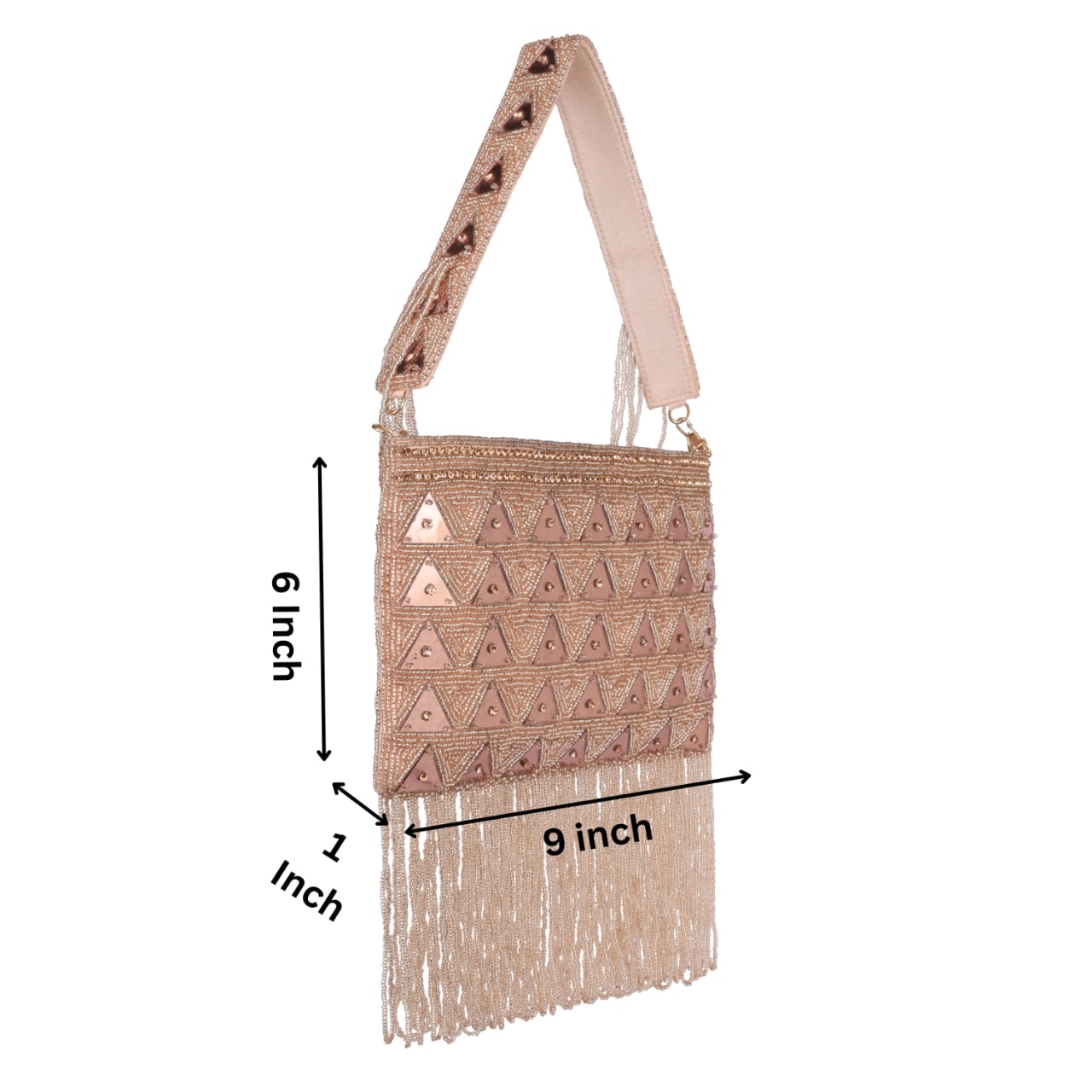 Beaded Fringe Party Clutch for Women